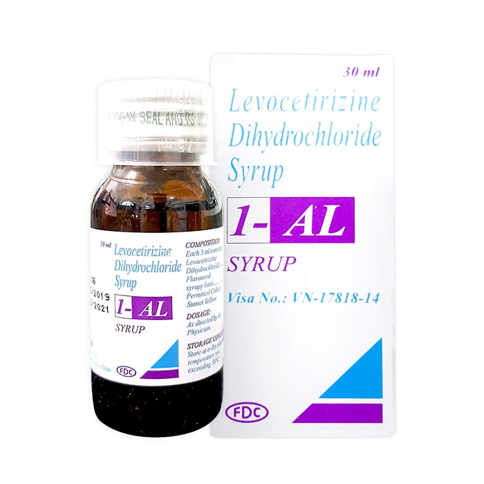Thuốc Levocetirizine Dihydrochloride Syrup 1- Al, Chai 30ml
