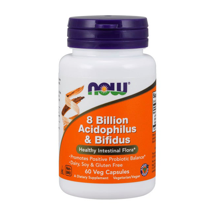 8 Billion Acidophilus & Bifidus Now 60 viên - Viên uống bổ sung lợi khuẩn