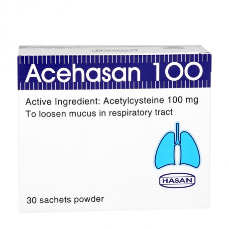 Thuốc ho Hasan Acehasan 100mg, Hộp 30 gói