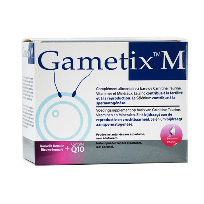 Tpbvsk tăng chất lượng tinh trùng Gametix M, Hộp 30 gói