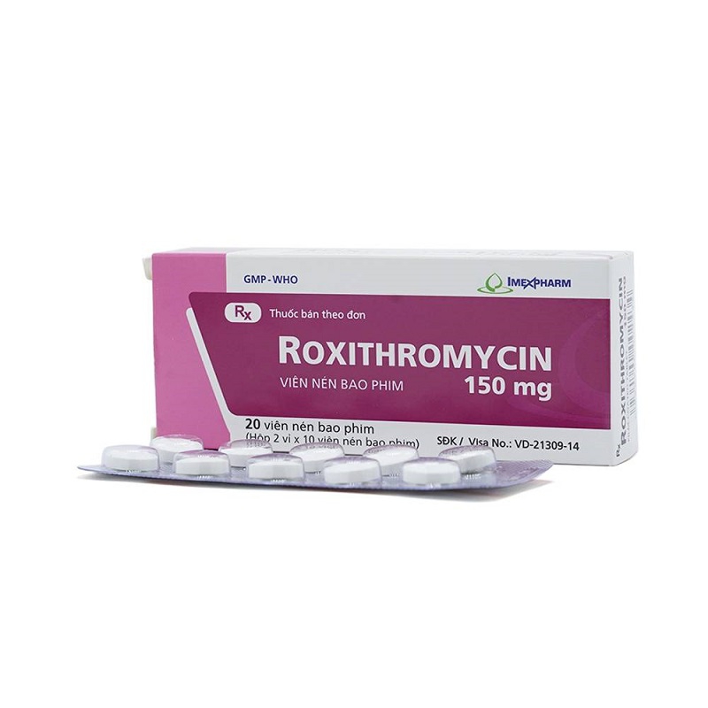 Thuốc kháng sinh Imexpharm Roxithromycin 150mg, Hộp 20 viên