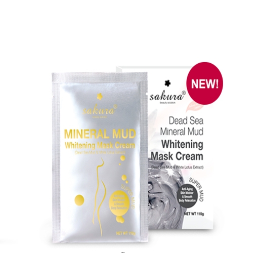 Kem tắm trắng Sakura Dead Sea Mineral Mud Whitening Mask Cream 110g