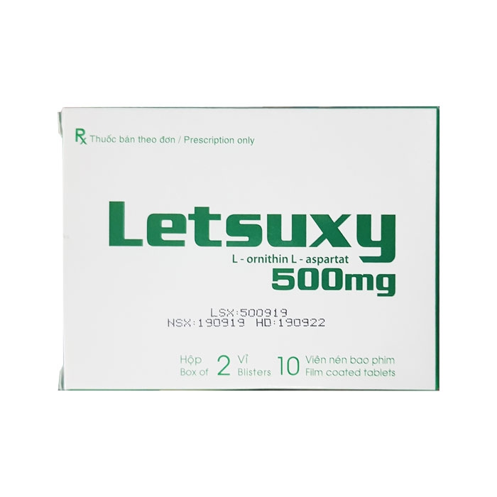 Thuốc bổ gan Letsuxy 500mg, Hộp 20 viên