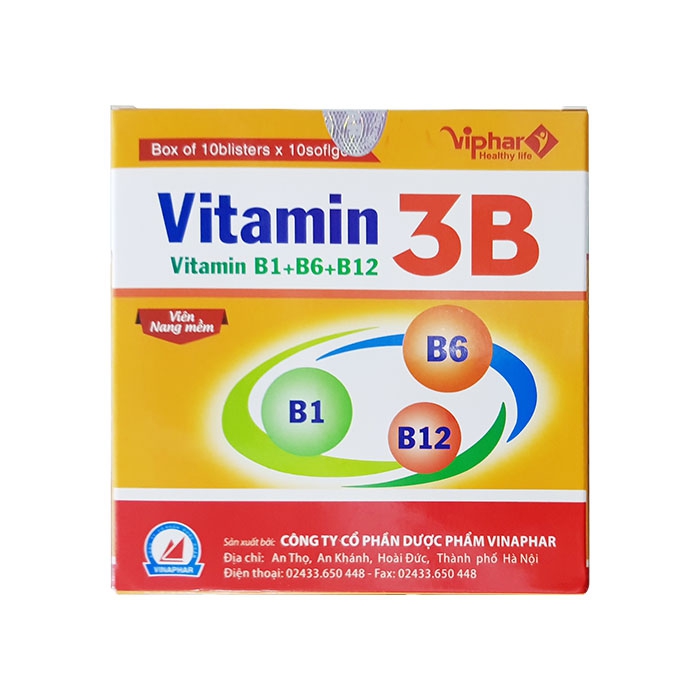 Tpbvsk Vitamin 3B Vinaphar, Hộp 100 viên