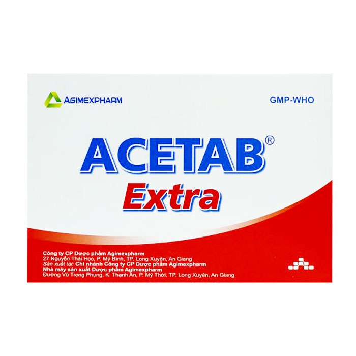 Acetab Extra Agimexpharm 10 vỉ x 10 viên