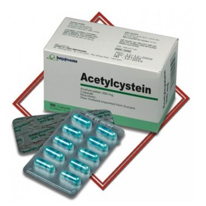 Thuốc ho Imexpharm Acetylcystein 200mg, Hộp 100 viên