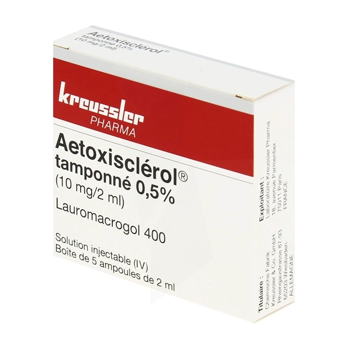 Aetoxisclerol Tamponne 0.5 10mg/2ml Kreussler 5 ống