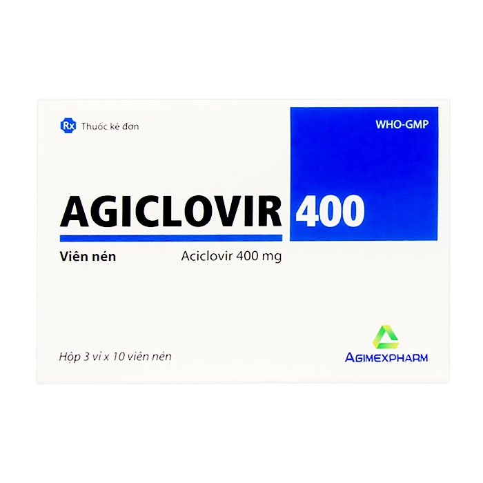 Agiclovir 400 Agimexpharm 3 vỉ x 10 viên