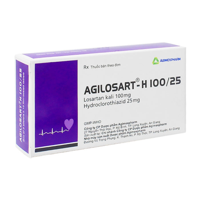 Agilosart – H 100/25 Agimexpharm 3 vỉ x 10 viên
