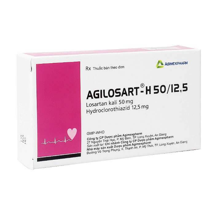 Agilosart – H 50/12,5 Agimexpharm 3 vỉ x 10 viên