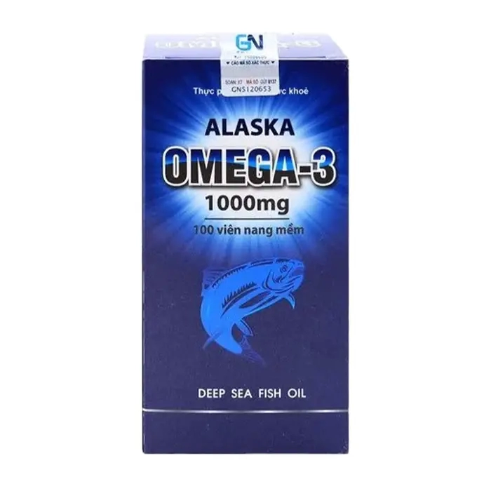 Alaska Omega 3 1000mg Meracine 100 viên - Giúp cải thiện thị lực giảm nguy cơ xơ vữa