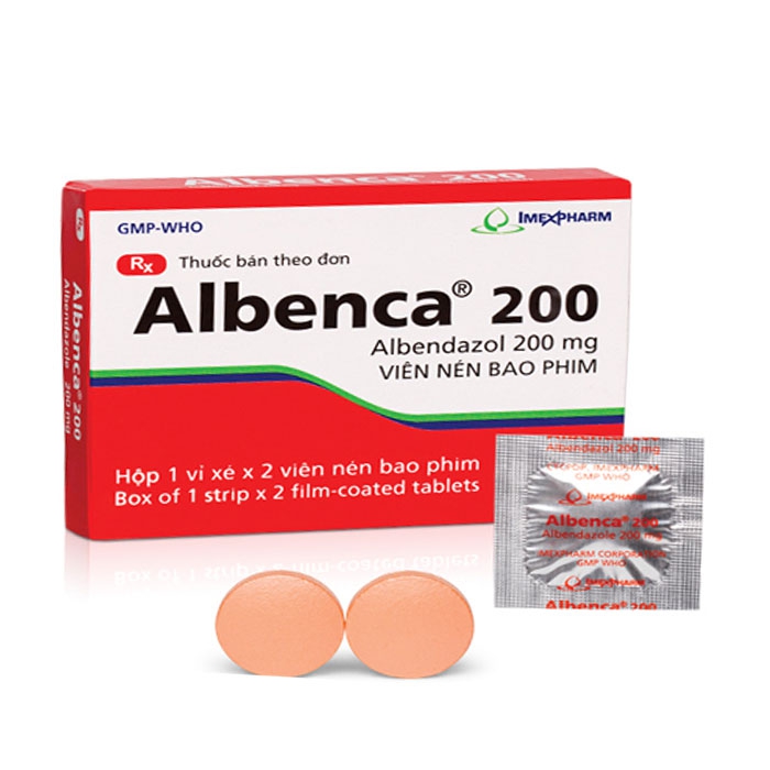 Thuốc kháng sinh Imexpharm Albenca 200mg, Hộp 2 viên