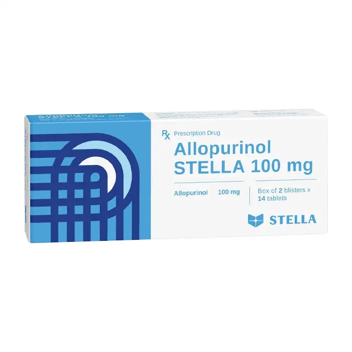 Allopurinol Stella 100mg 2 vỉ x 14 viên - Điều trị Gout