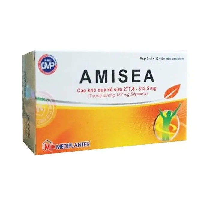 Amisea 167mg Mediplantex 6 vỉ x 10 viên - Hỗ trợ viêm gan, xơ gan