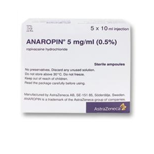 Anaropin 5mg/ml 10ml, Hộp 5 lọ