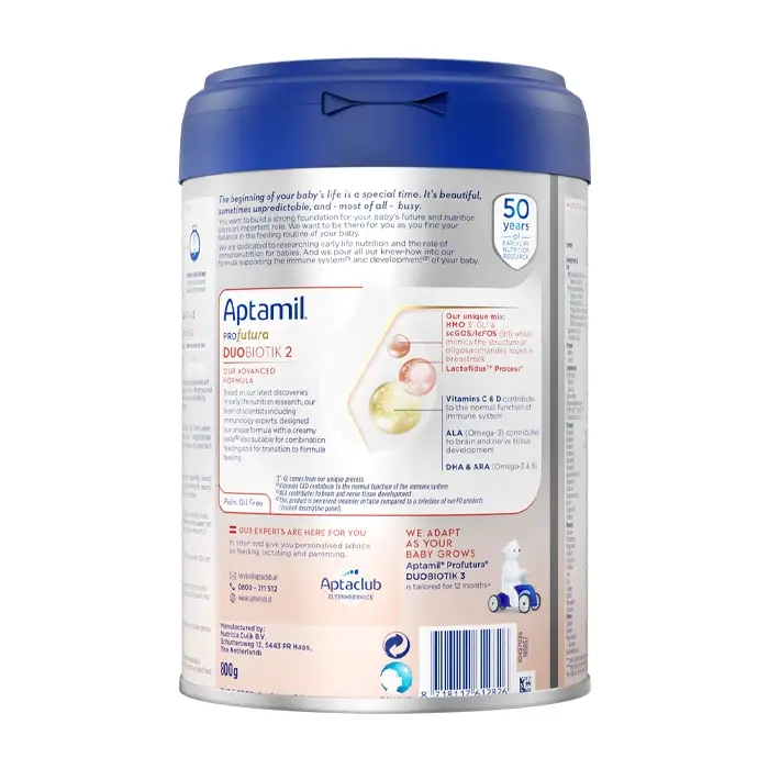 Aptamil Profutura Duobiotik 2 Nutricia 800g - Tăng cường miễn dịch cho trẻ