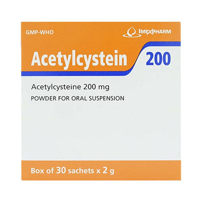 Thuốc ho Imexpharm Acetylcystein 200mg, Hộp 30 gói
