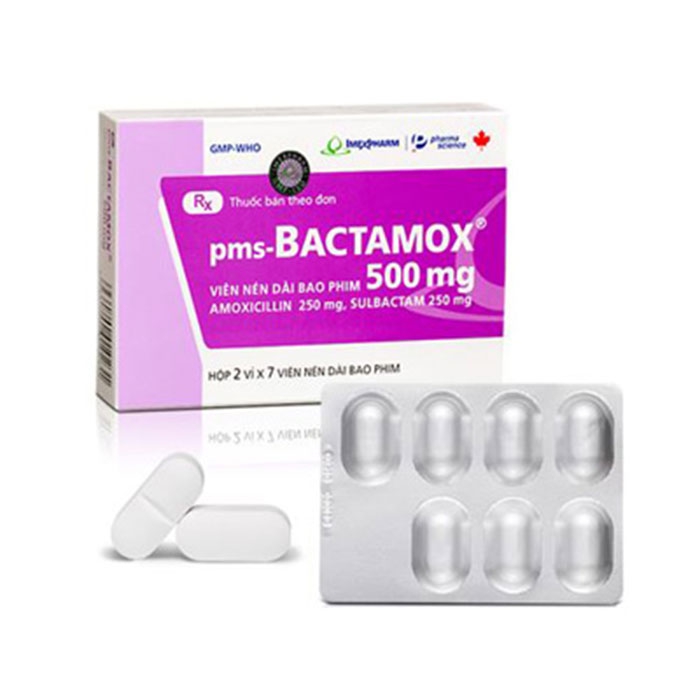 Thuốc kháng sinh Imexpharm Bactamox 500mg, Hộp 14 viên