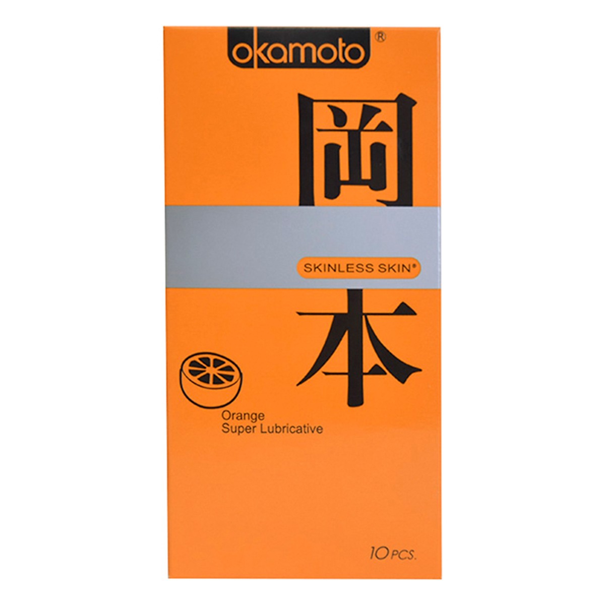 Bao Cao Su Okamoto Skinless Skin Orange Lubricated, Hộp 10 Cái