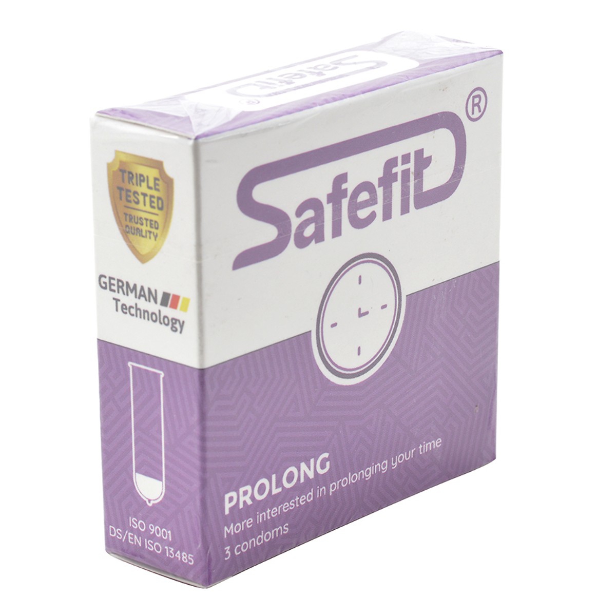 Bao Cao Su SafeFit ProLong - Hộp 3 Cái