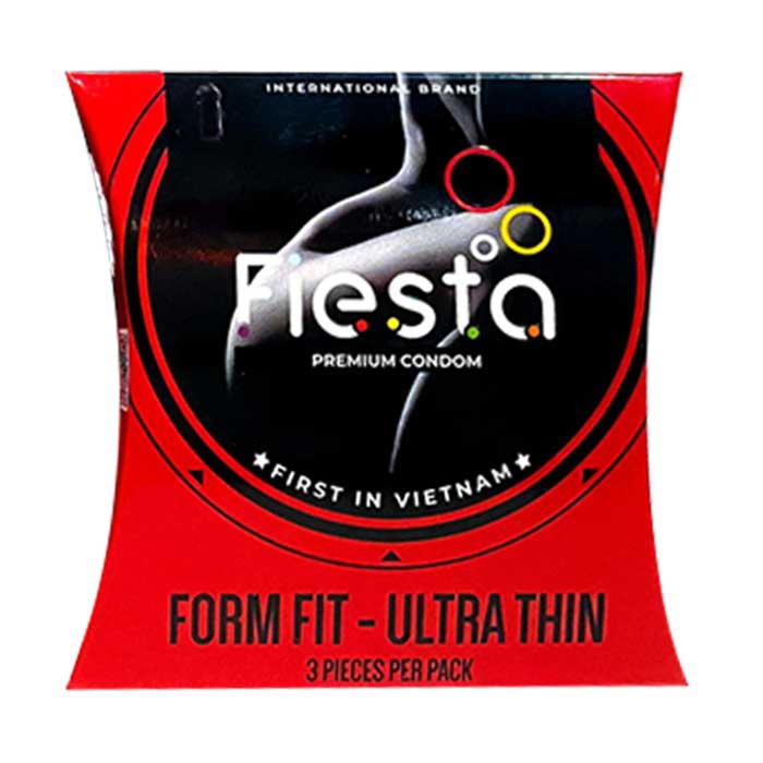 Bao cao su siêu mỏng ôm khít Fiesta Form Fit – Ultra Thin, Hộp 3 cái