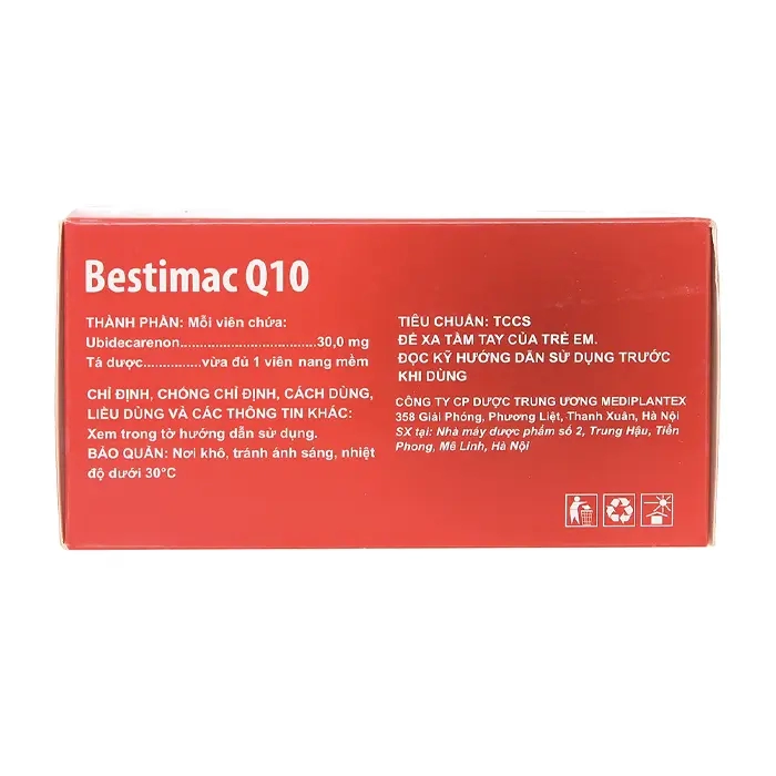 Bestimac Q10 30mg Mediplantex 6 vỉ x 10 viên