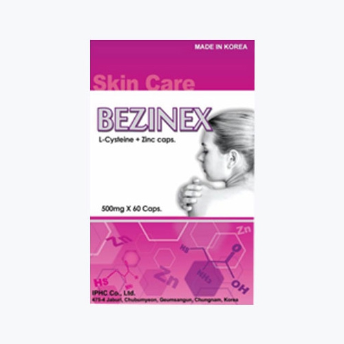 Bezinex - L-cystein/zinc 250mg/33mg, Hộp 60 viên