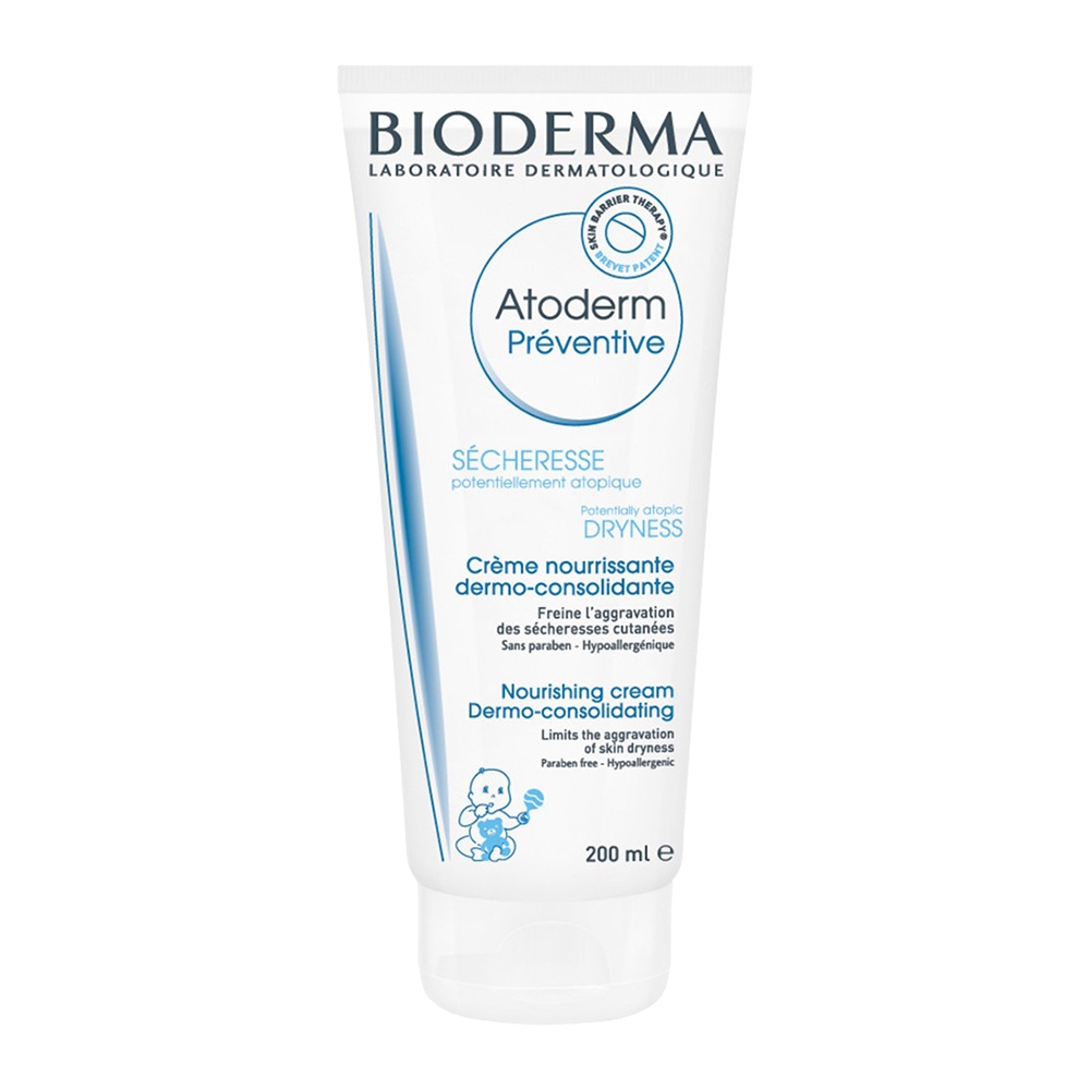 Kem phục hồi và dưỡng da dành cho da khô của trẻ sơ sinh và trẻ nhỏ Bioderma Atoderm Preventive 200ml