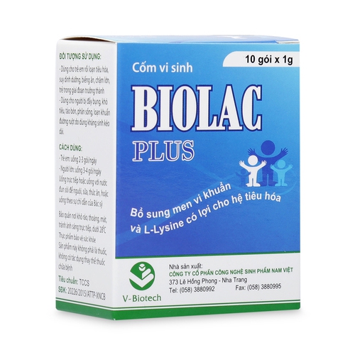 Biolac Plus cân bằng hệ vi khuẩn đường ruột 10 gói