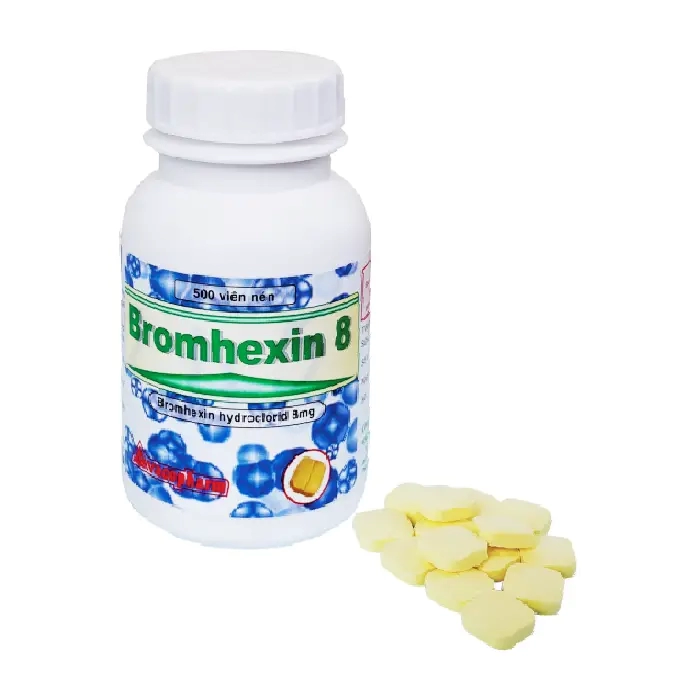 Bromhexin 8mg Vacopharm 500 viên – Thuốc long đàm (màu vàng)