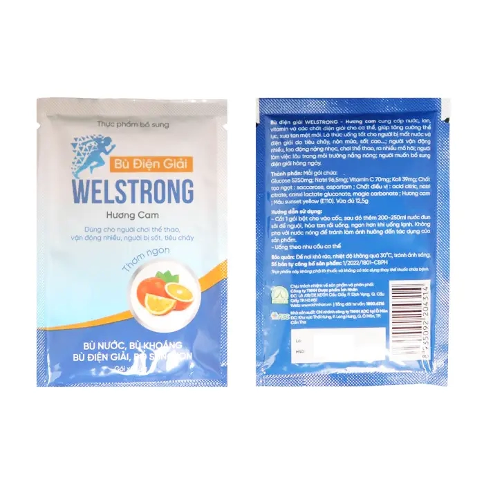 Bù điện giải Welstrong (hương cam) 5 gói x 12,5g