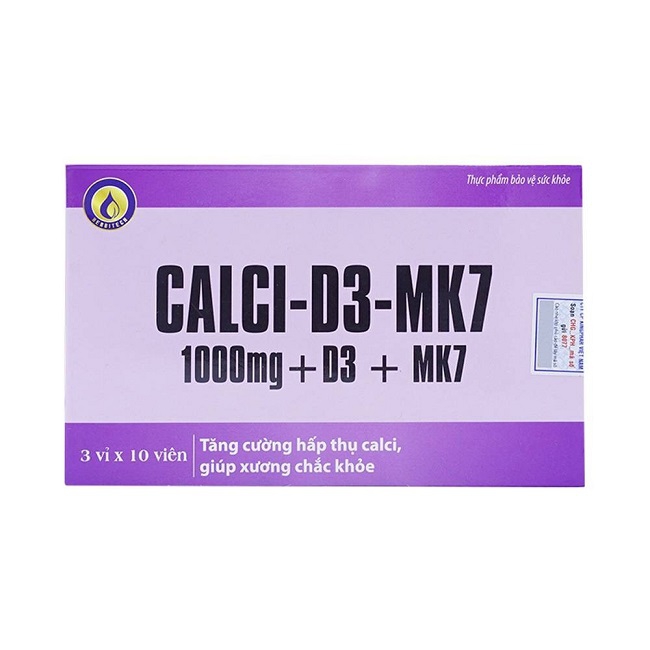 Calci D3 MK7 Kingphar cung cấp Canxi và Vitamin tổng hợp cho bé. Hộp 30 viên