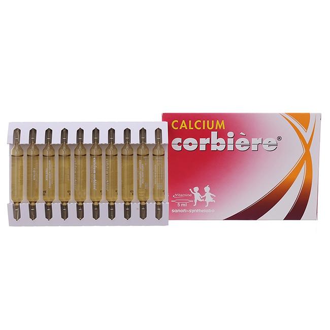 Calcium Corbiere 5ml Sanofi, Hộp 30 ống