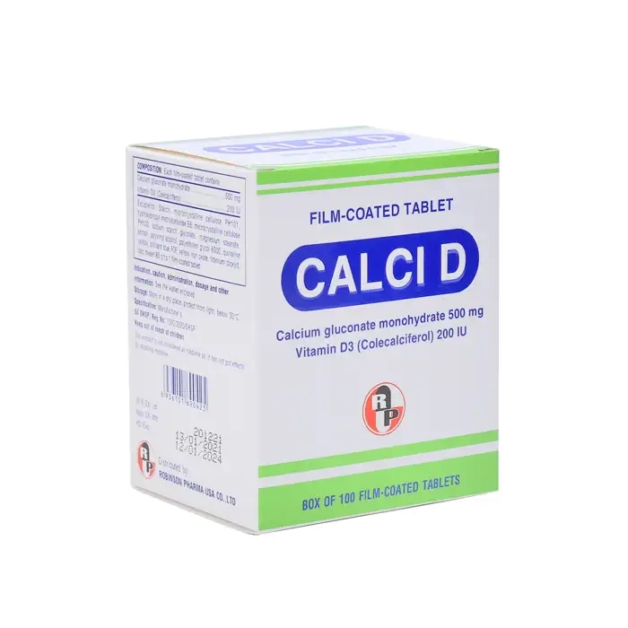 Calcium D Robinson Pharma, 100 Viên