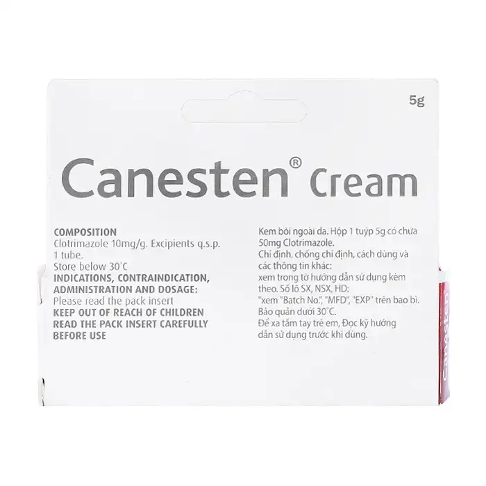 Canesten Cream Bayer 5g - Trị nấm da