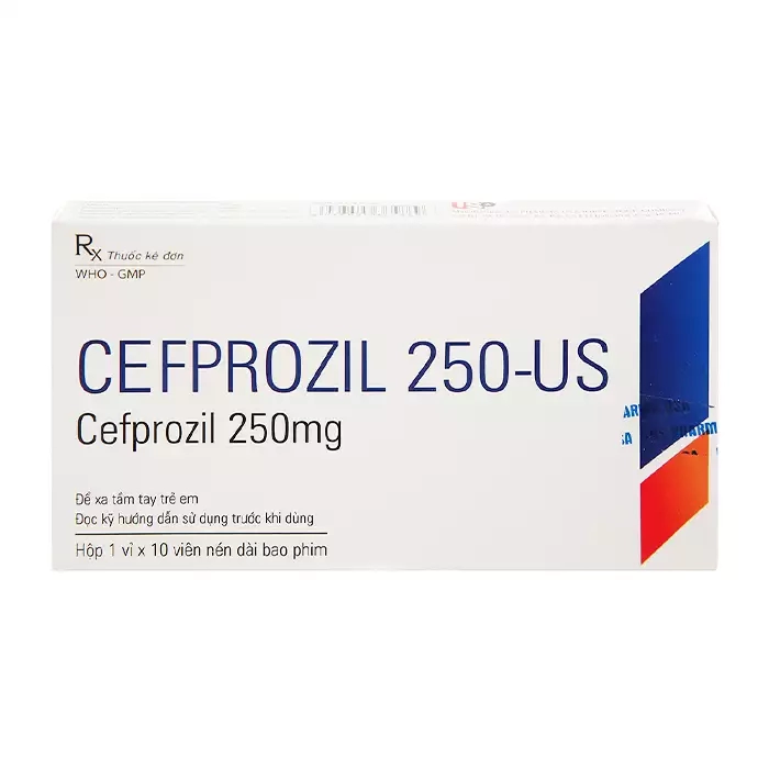 Cefprozil 250-US 1 vỉ x 10 viên