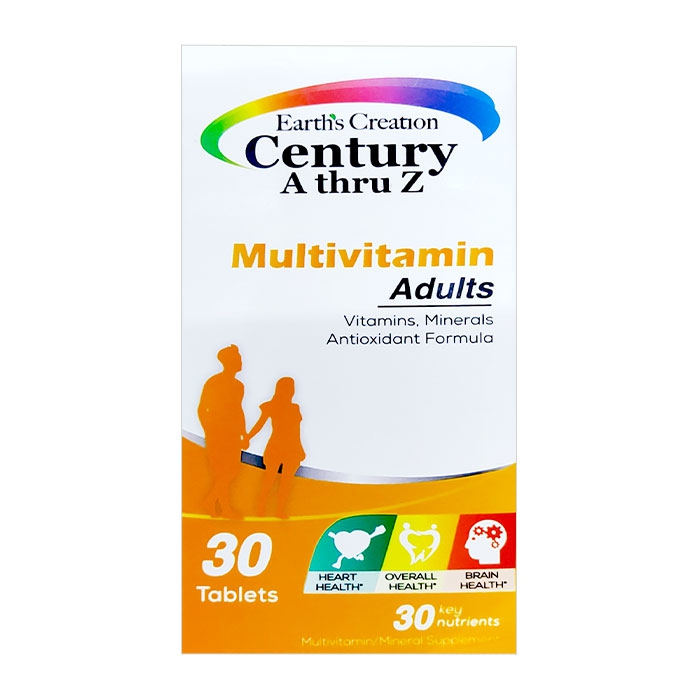Century A Thru Z Multivitamin Earth's Creation 30 viên - Viên uống bổ sung vitamin và khoáng chất