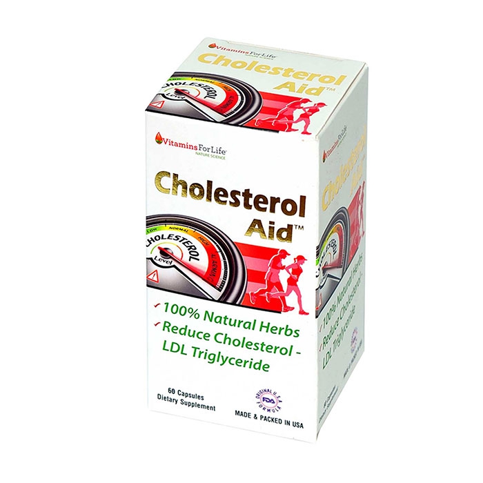 Hỗ trợ giảm mỡ máu Cholesterol Aid Vitamins For Life, Hộp 60 viên