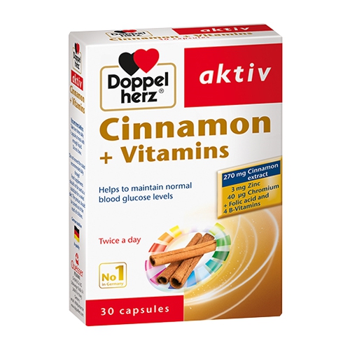Tpbvsk cho cho người tiểu đường Doppelherz Cinnamon + Vitamins 