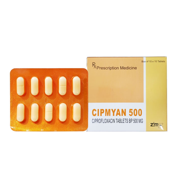 Thuốc kháng sinh Zim Cipmyan 500mg, Hộp 100 viên