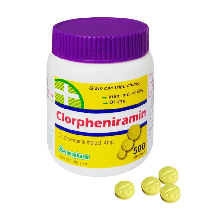 Clorpheniramin 4mg Vacopharm 500 viên - Thuốc dị ứng