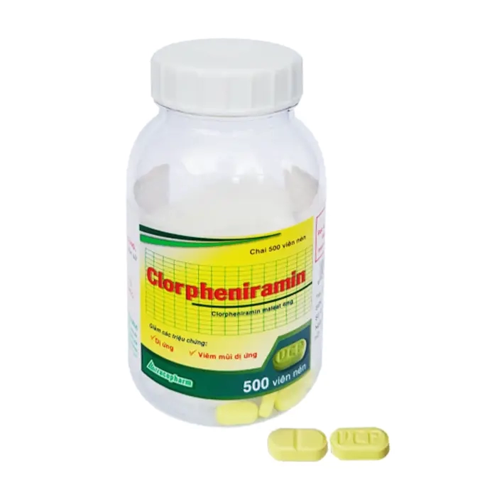 Clorpheniramin Caplet 4mg Vacopharm 500 viên – Thuốc dị ứng