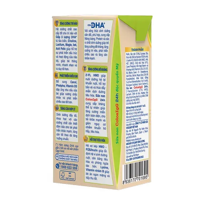 Colos DHA+ Vitadairy 110ml - Sữa bột pha sẵn dinh dưỡng cho bé