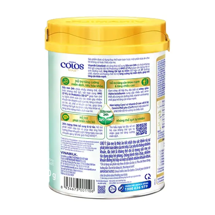 Colos Gold 1 Vinamilk 350g - Miễn dịch khoẻ, tiêu hoá tốt
