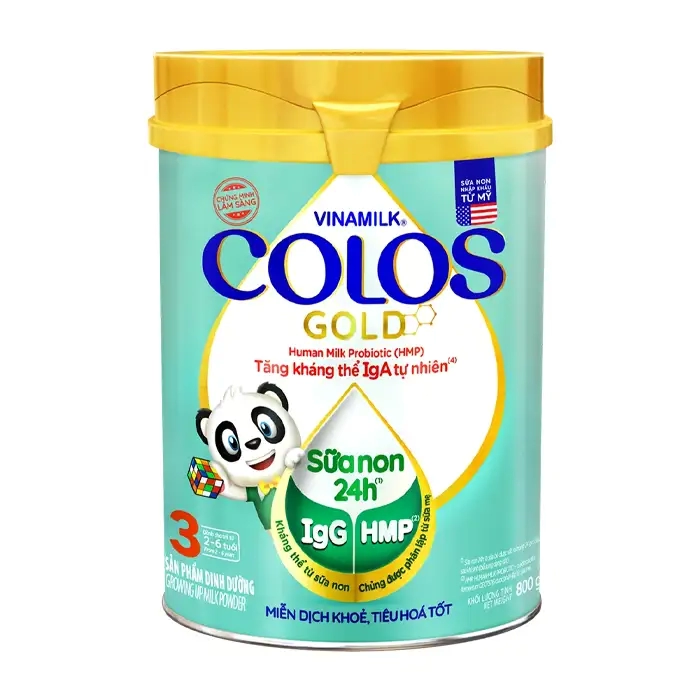 Colos Gold 3 Vinamilk 800g - Miễn dịch khoẻ, tiêu hoá tốt