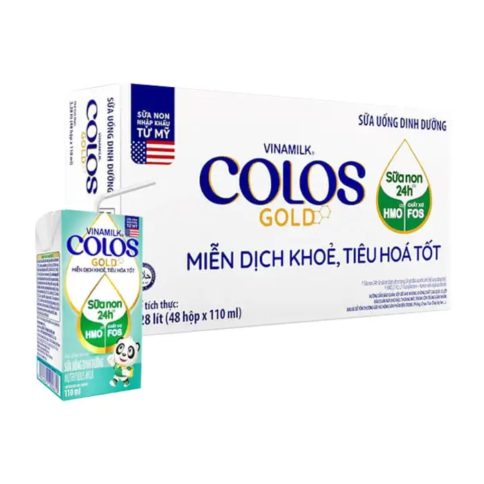Colos Gold Vinamilk 48 hộp x 110ml - Miễn dịch khoẻ, tiêu hoá tốt