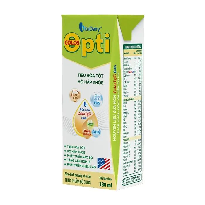 Colos Opti Vitadairy 180ml - Sữa bột pha sẵn hỗ trợ tiêu hoá tốt