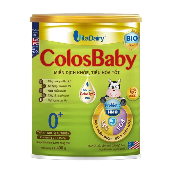 ColosBaby Bio Gold 0+ Vitadairy 400g – Sữa bột miễn dịch khoẻ cho bé