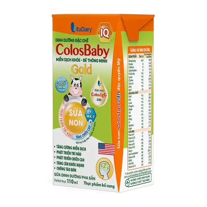 ColosBaby IQ Gold Vitadairy 110ml - Sữa bột pha sẵn cho bé