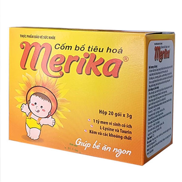 Tpbvsk cốm men tiêu hóa Merika, Hộp 20 gói